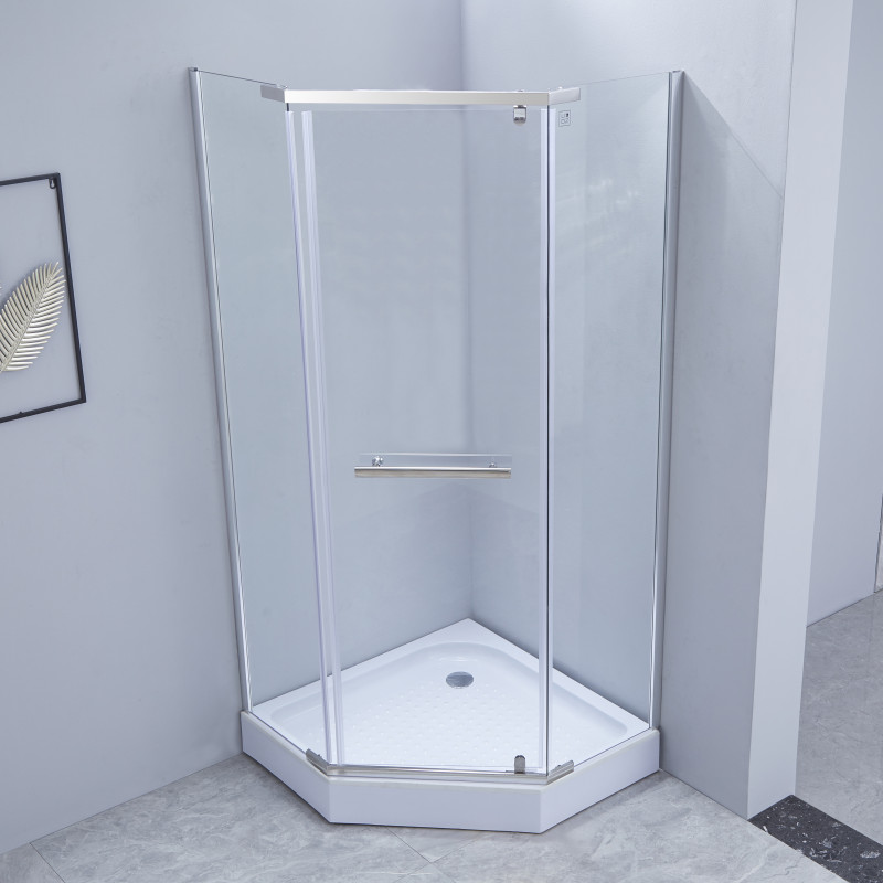 Lidz Душова кабіна Dozorca SC90x90.CRM.LOW.TR, скло прозоре 6 мм