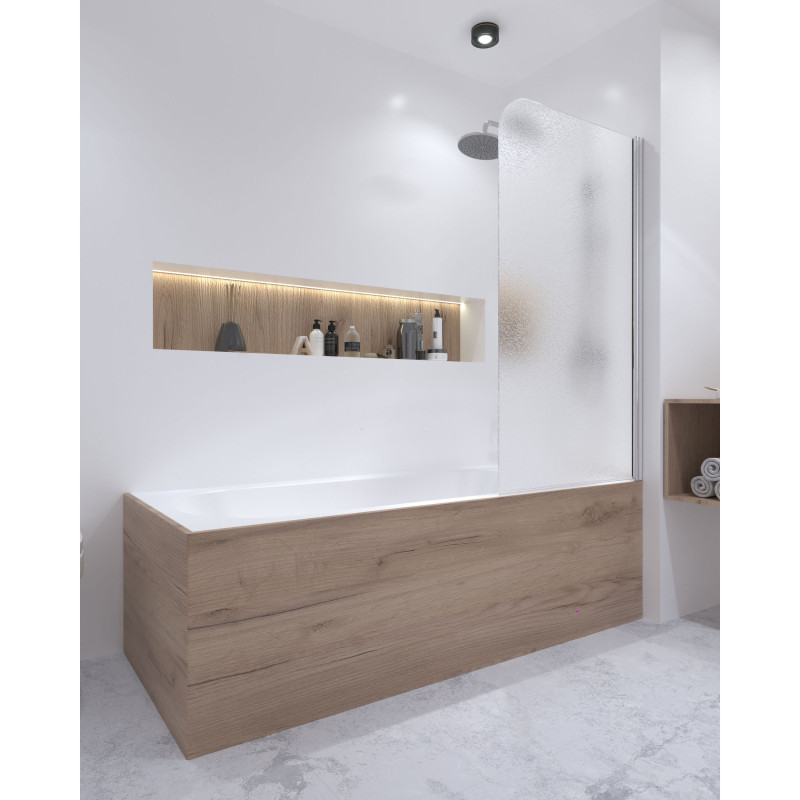 Qtap Штора на ванну Standard CRM407513APR скло Pear 6 мм, 75х130 см, права