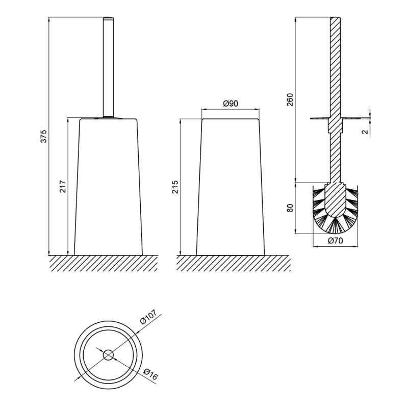 Lidz Йоржик Playa 0512 підлоговий (пластик) LDPLA0512WHI32475 White