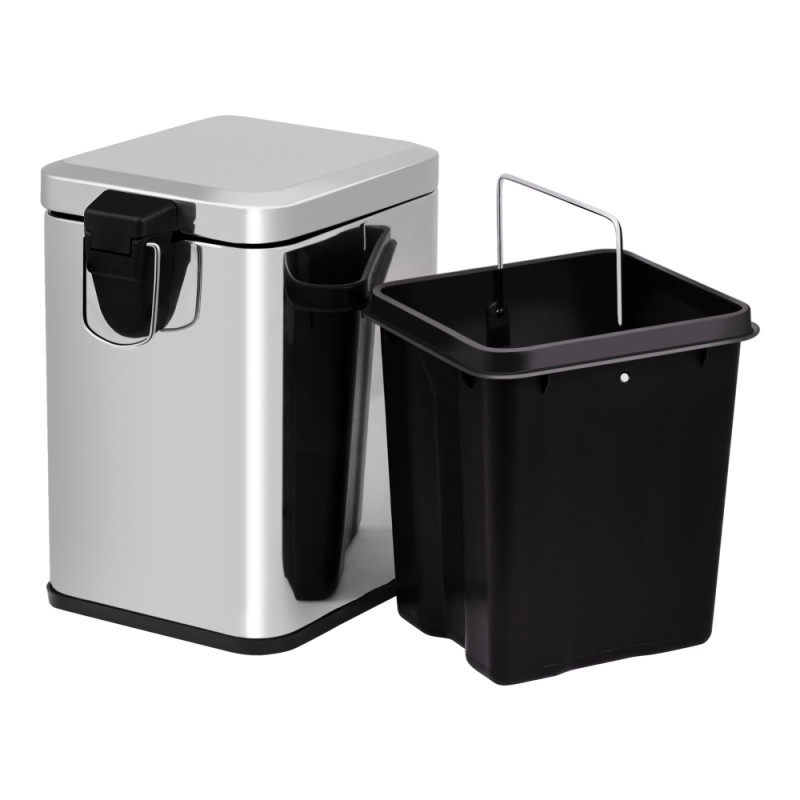 Lidz Відро для сміття Radom 1106 6 л LDRAD1106CRM32508 Chrome