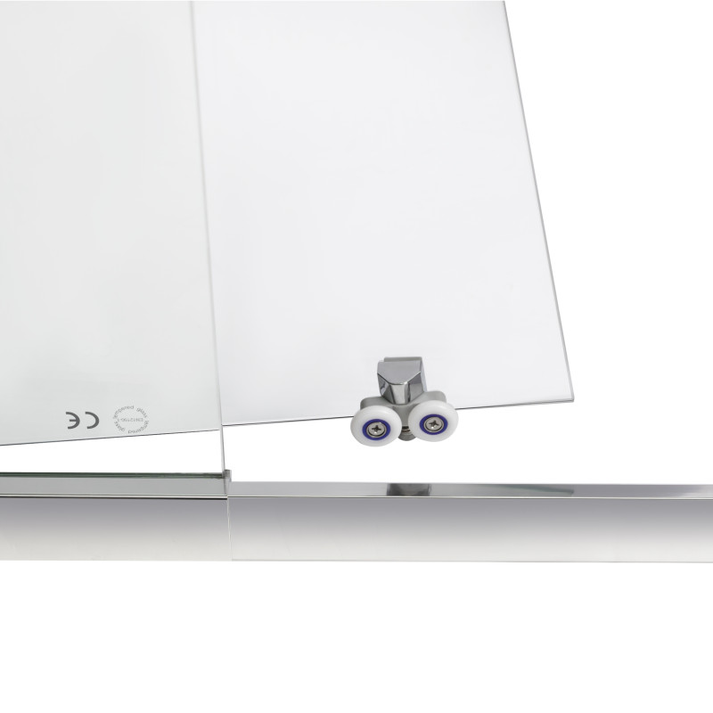 Qtap Душові двері в нішу Taurus CRM201-11.C6 97-108x185 см, скло Clear 6 мм, покриття CalcLess