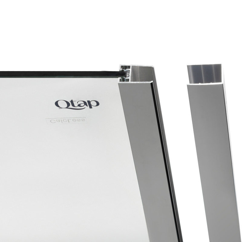 Qtap Душова перегородка Walk-In Glide CRM2012.C8 120х190 см, скло Clear 8 мм, покриття CalcLess