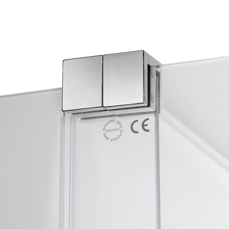 Qtap Душова перегородка Walk-In Glide CRM2012.C8 120х190 см, скло Clear 8 мм, покриття CalcLess