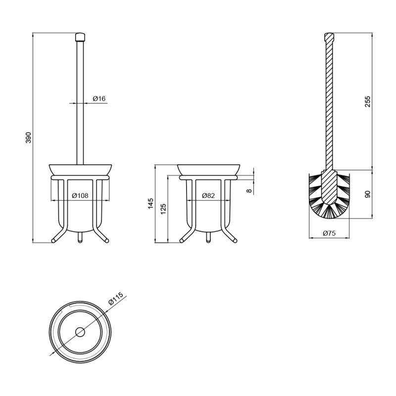 Lidz Йоржик Oreo 0504 підлоговий (матове скло) LDORE0504CRM32477 Chrome