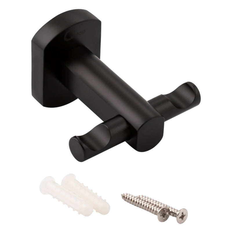 Qtap Гачок Liberty подвійний QTLIBBLM1154 Black