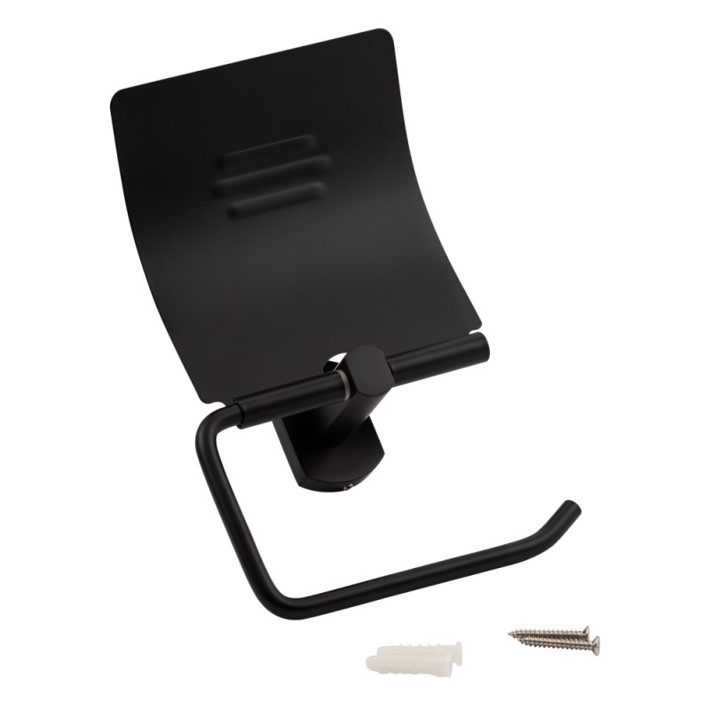 Qtap Тримач для туалетного паперу Liberty QTLIBBLM1151 Black