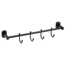 Qtap Тримач для рушника Liberty 4 гачка 450 мм QTLIBBLM1154-4 Black