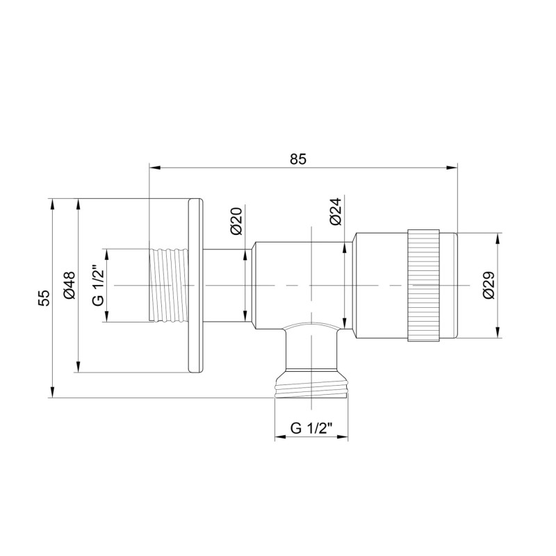 Lidz Запірний вентиль Went 112R 1/2*1/2 LDWEN112RNKS34929 Nickel