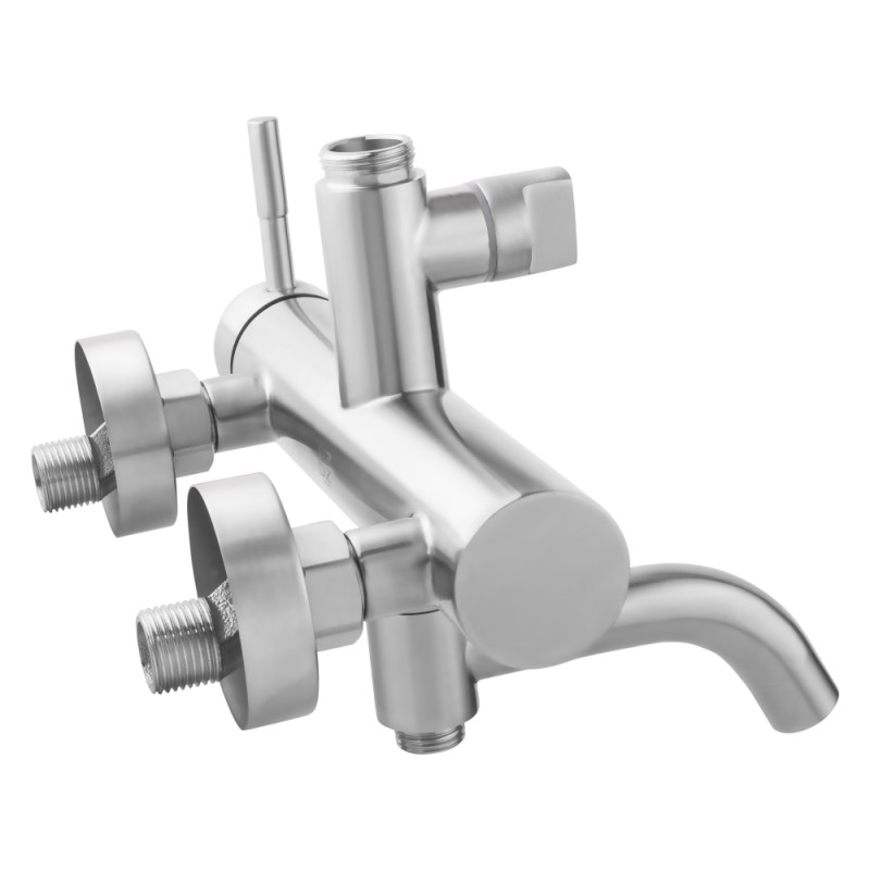 Lidz Душова система універсальна Aria 1031 на три споживача (з виливом) (k35) LDARI1031NKS34933 Nickel