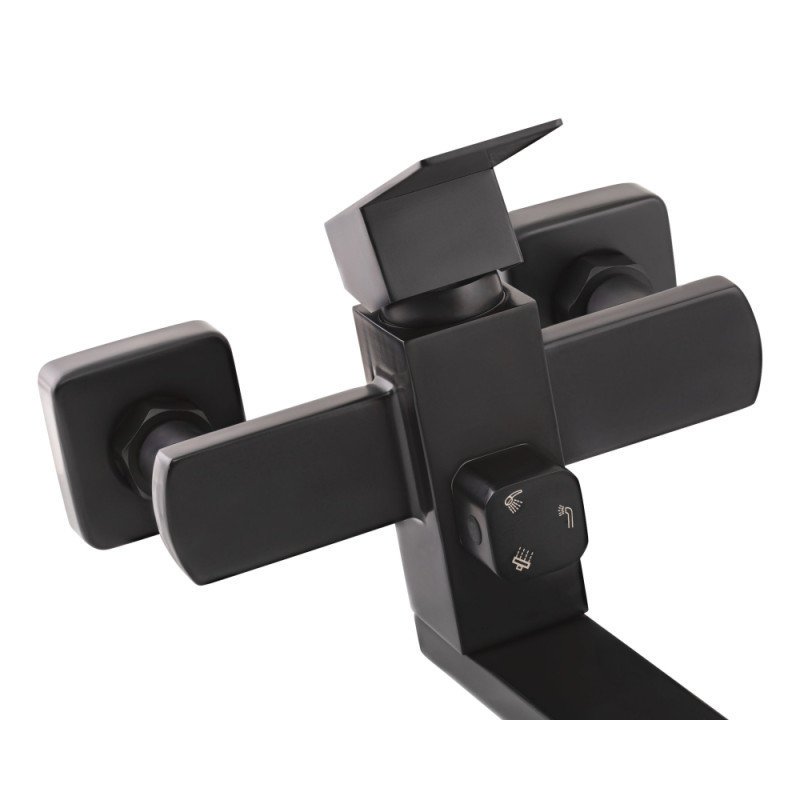 Lidz Душова система універсальна Kubis 1030 на три споживача (з виливом) (k35) LDKUB1030BLA35724 Black