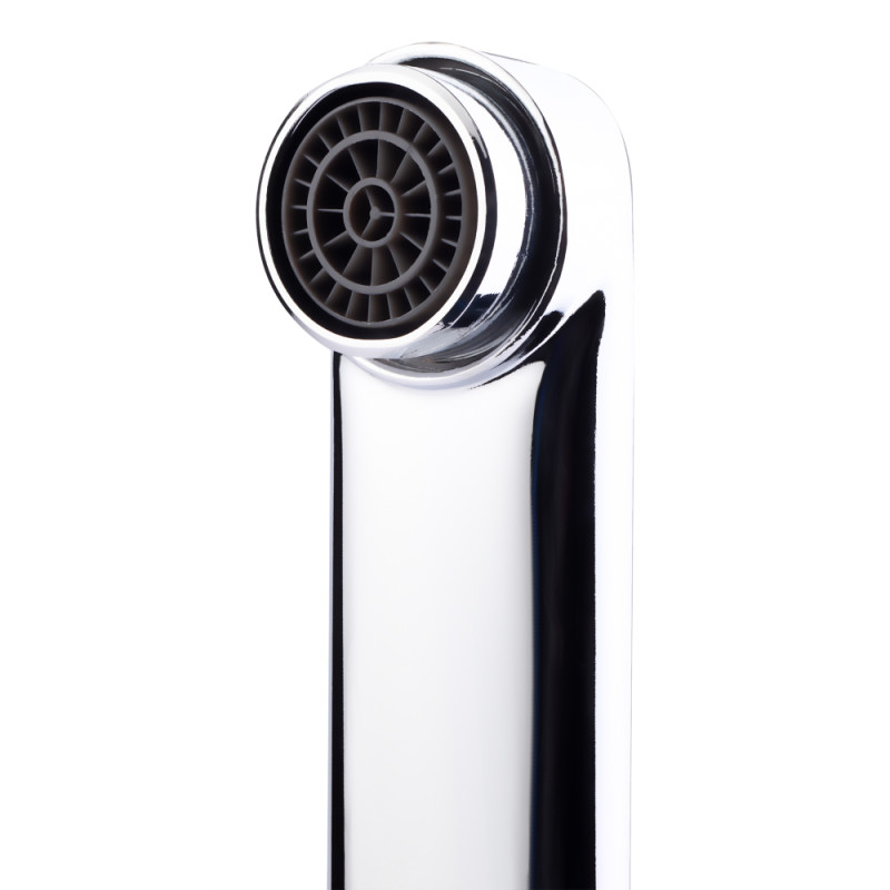 Lidz Змішувач для раковини локтьовий Watt 009 настінний з поворотним виливом (k35) LDWAT009CRM34862 Chrome