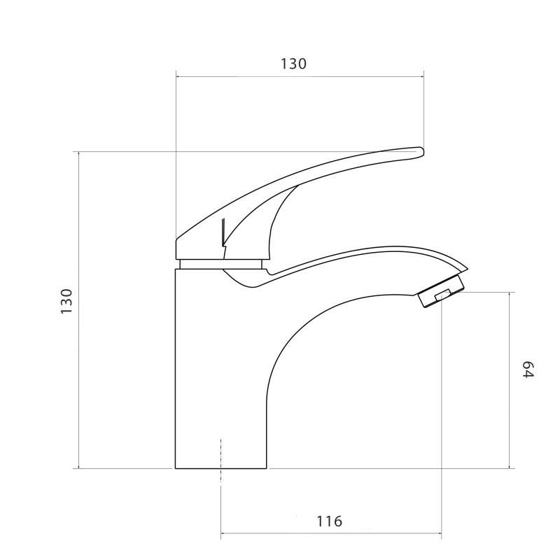 Lidz Змішувач для раковини Mars 001F (k40) LDMAR001CRM34871 Chrome