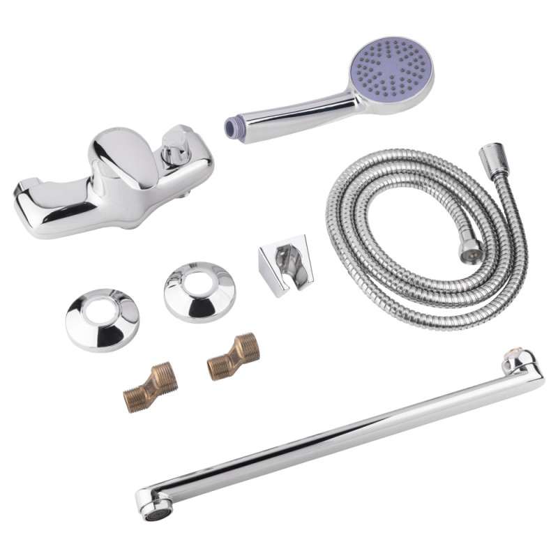 Lidz Змішувач для ванни 43 79 0051 з поворотним виливом (з душовим гарнітуром) (k40) LD43790051CRM35128 Chrome