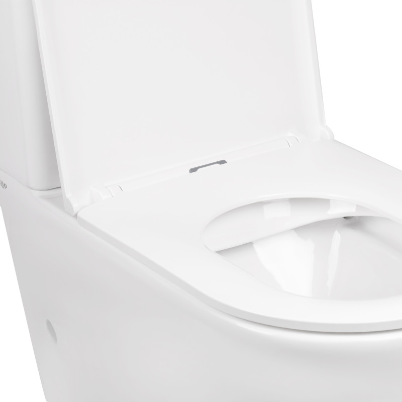 Qtap Унітаз-компакт Robin безобідковий з сидінням Soft-close QT13222141ARW