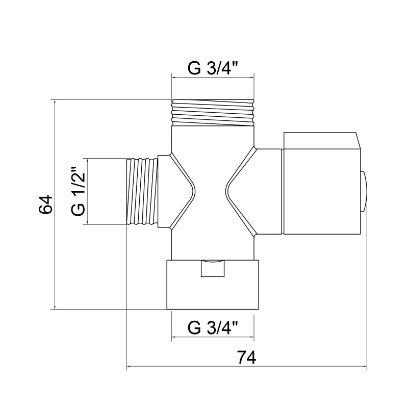 Lidz Дивертор для змішувача Repair 02 LDREP02CRM34865 Chrome