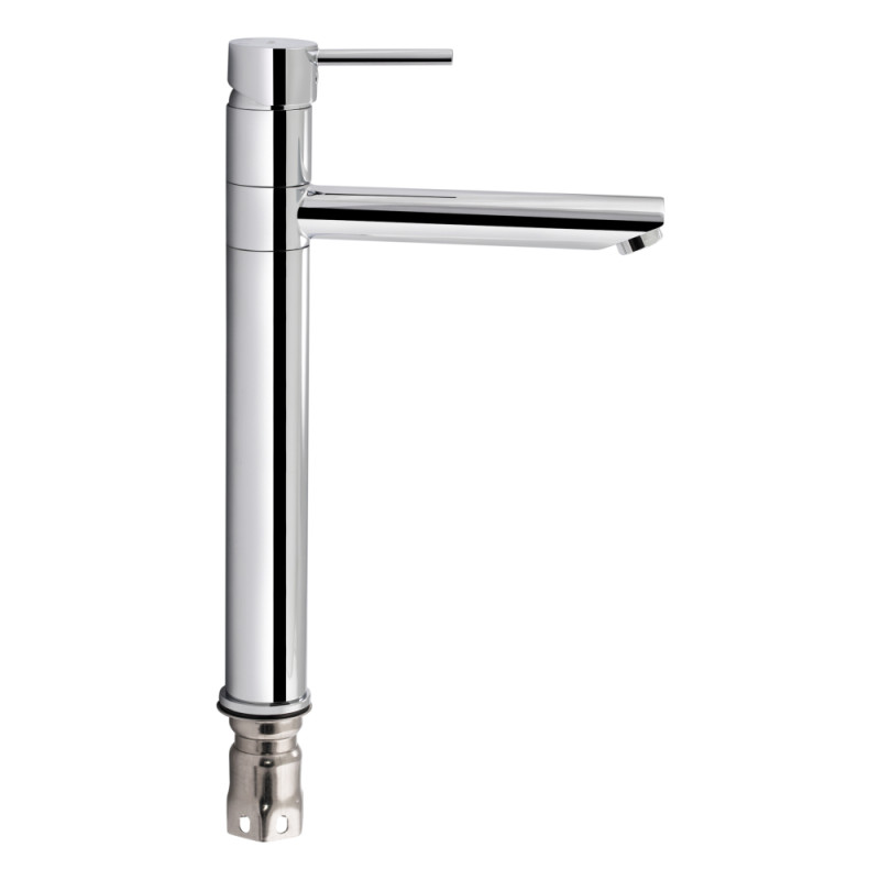 Qtap Змішувач для раковини Spring з поворотним виливом високий QTSPRCRM001XL Chrome