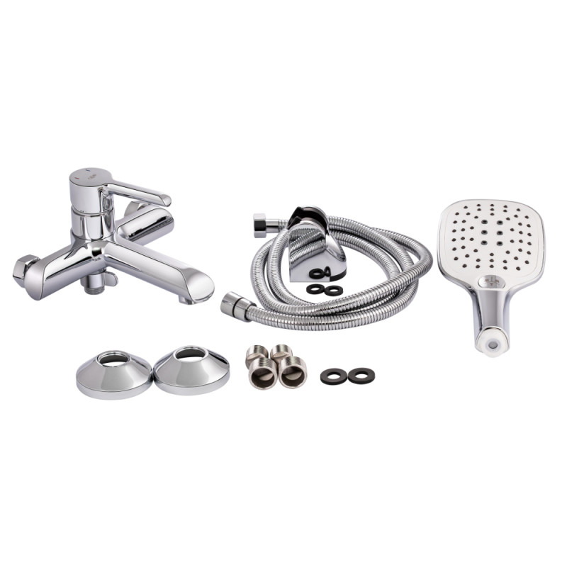 Qtap Змішувач для ванни Grand (з душовим гарнітуром) QTGRACRM006 Chrome