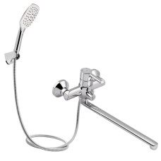 Qtap Змішувач для ванни Grand з поворотним виливом (з душовим гарнітуром) QTGRACRM005 Chrome