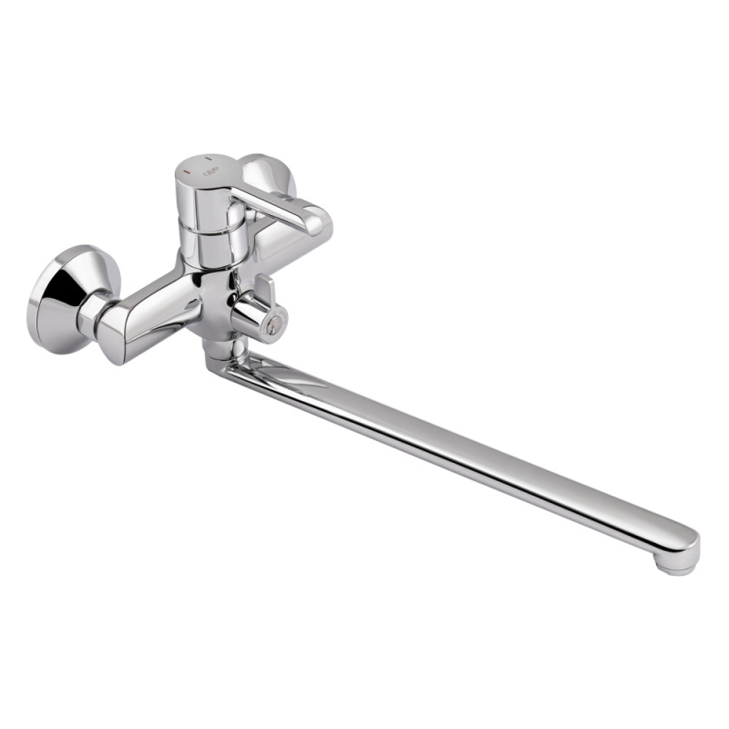 Qtap Змішувач для ванни Grand з поворотним виливом (з душовим гарнітуром) QTGRACRM005 Chrome