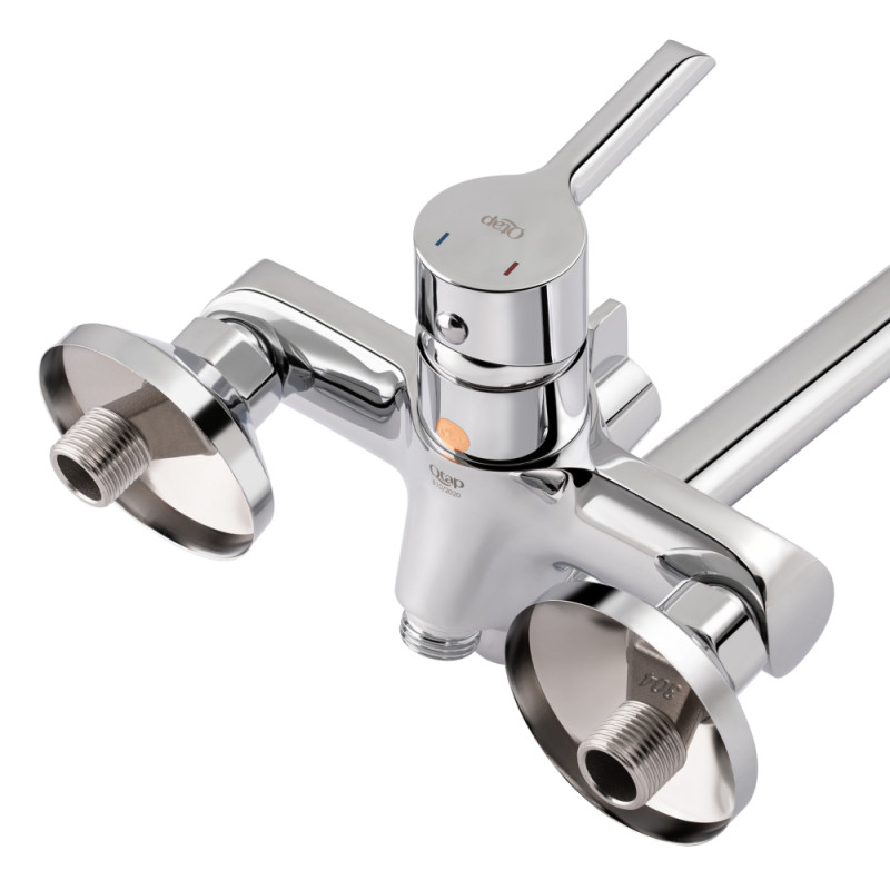 Qtap Змішувач для ванни Grand з поворотним виливом (з душовим гарнітуром) QTGRACRM005 Chrome