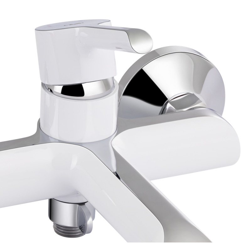 Qtap Змішувач для ванни Grand (з душовим гарнітуром) QTGRAWCR006 Chrome/White