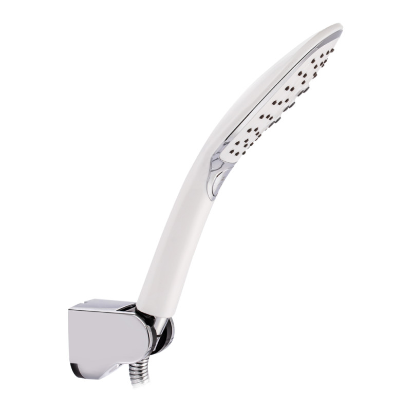 Qtap Змішувач для ванни Grand з поворотним виливом (з душовим гарнітуром) QTGRAWCR005 Chrome/White