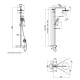 Qtap Душова система універсальна Sloup термостатична на два споживача з полицею QTSL57T105VOGC Chrome/White