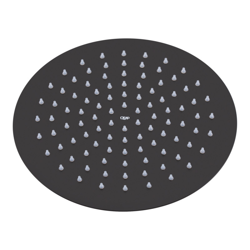 Qtap Душова система універсальна Sloup на три споживача (з виливом) з полицею QTSL51105OGB Black Matt