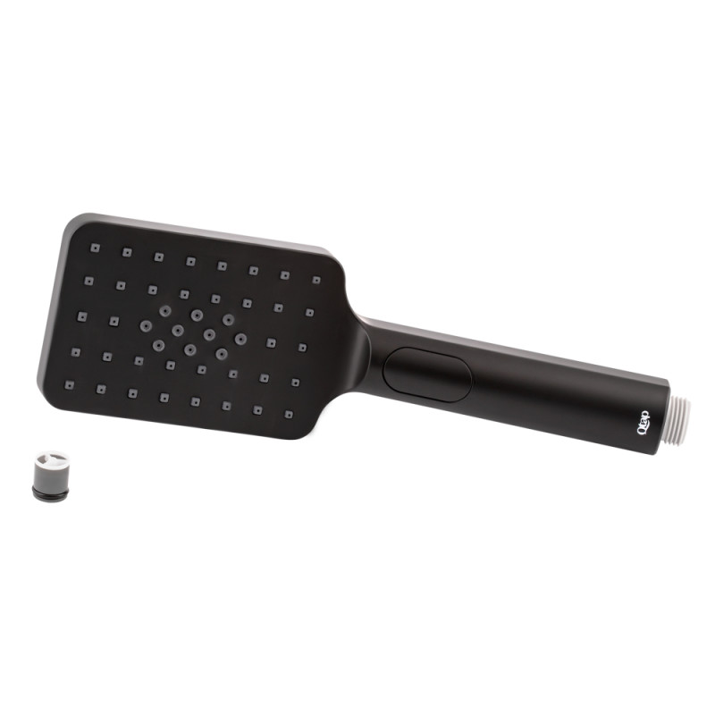 Qtap Лійка для ручного душу Rucni 120х80 мм прямокутна QTRUCA121N3KBB Black Matt