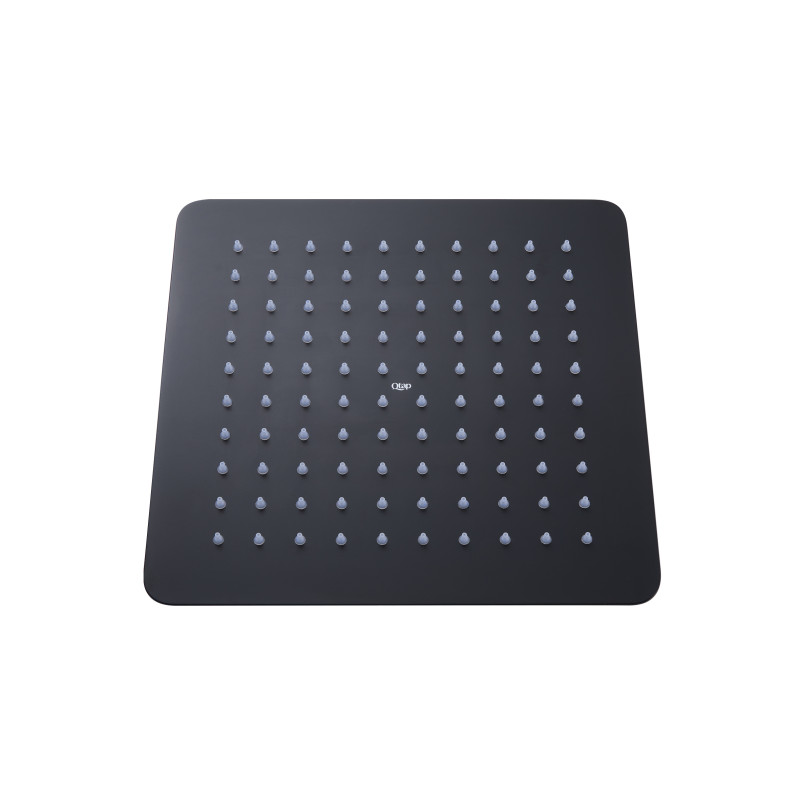 Qtap Душова система універсальна Sloup термостатична на два споживача з полицею QTSL57T105VNKBB Black Matt