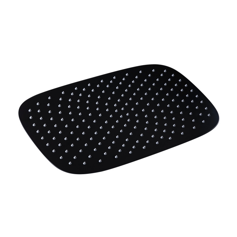 Qtap Лійка для верхнього душу Hlavova 500х300 мм прямокутна QTHLAS500N1ZBB Black Matt