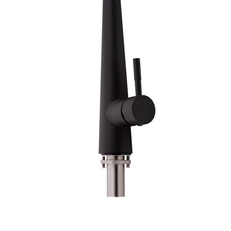 Qtap Змішувач для кухні Evicka з висувним виливом QTEVI9135103UB Black Matt