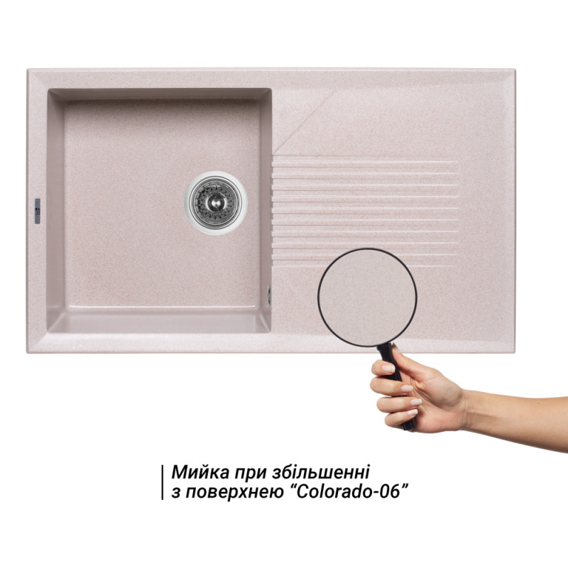 Lidz Кухонна мийка 860х500/240 COL-06 (LIDZWCOL06860500240)