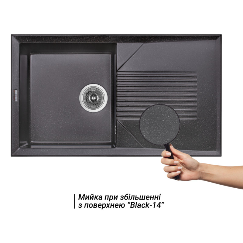 Lidz Кухонна мийка 860х500/240 BLM-14 (LIDZBLM14860500240)