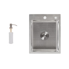 Lidz Мийка для кухні інтегрована Handmade H4050 (LDH4050BRU39258) Brushed Steel 3,0/0,8 мм