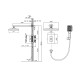 Qtap Душова система універсальна Aquarius термостатична прихованого монтажу на два споживача QTAQA65T103NGC Chrome