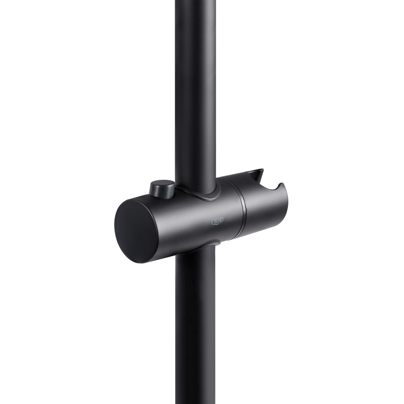 Qtap Душова стійка з тримачем універсальна Lepit 665 мм округла QTLEP82103OB Black Matt