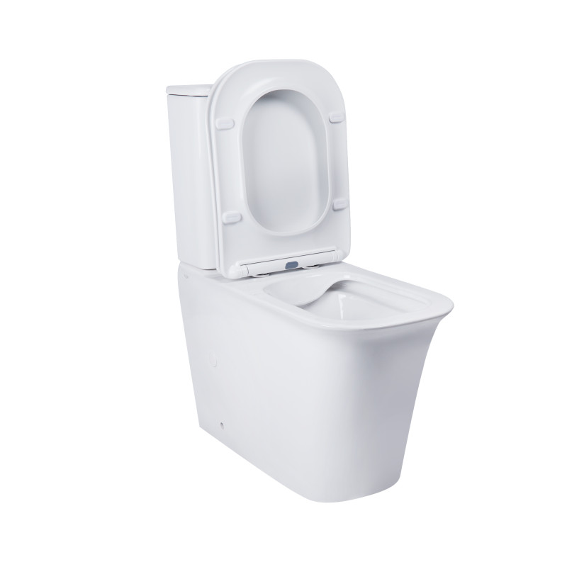 Qtap Унітаз-компакт Nando безобідковий з сидінням Soft-close QT12221222AW