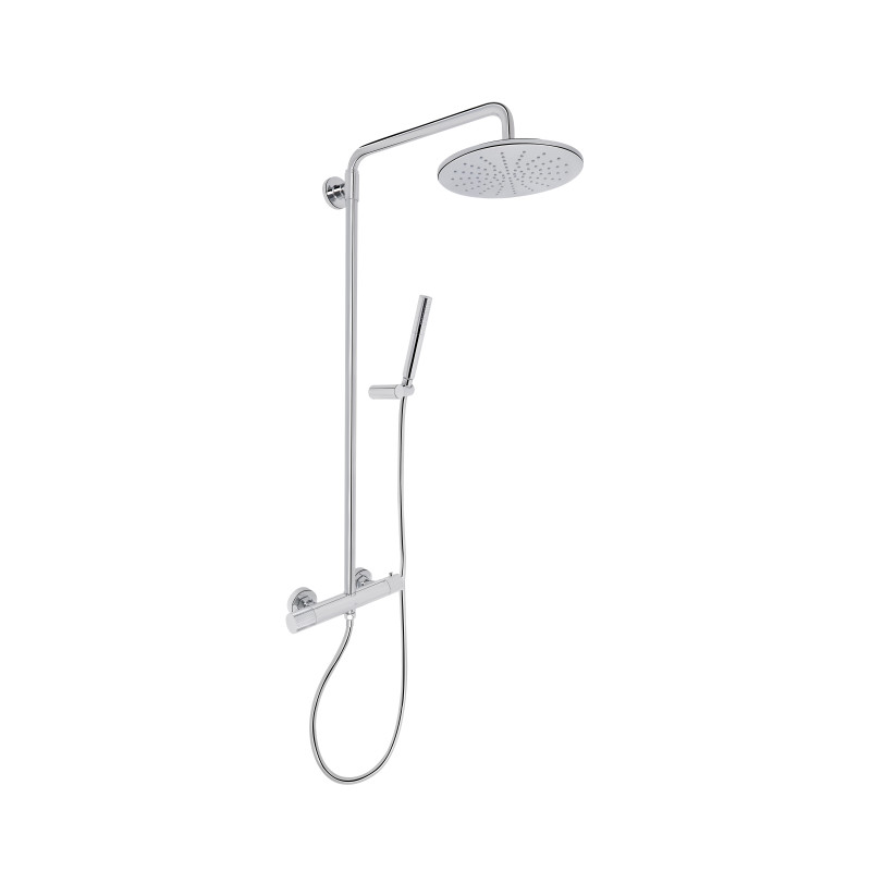 Qtap Душова система універсальна Brno термостатична на два споживача QTBRN5769103ONC Chrome