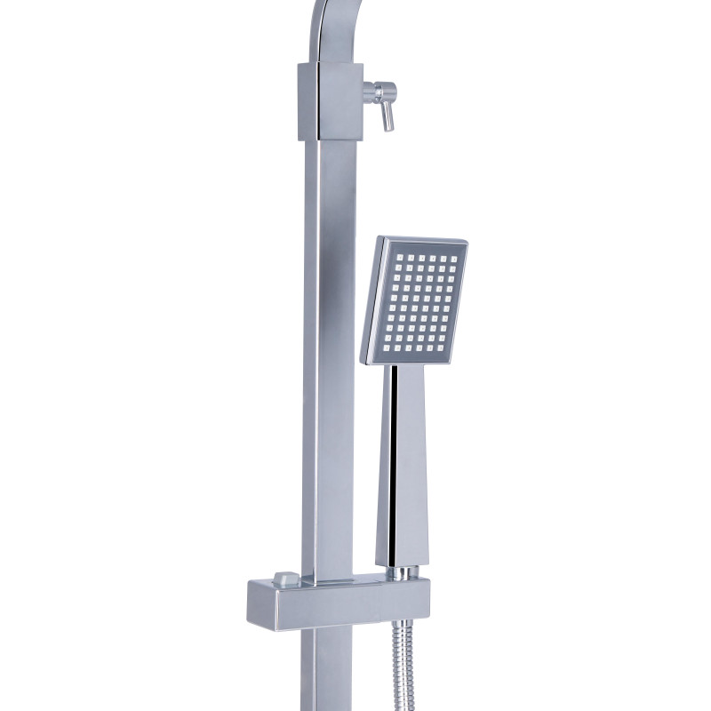 Qtap Душова система для кабіни Capricorn на три споживача (з виливом) 53103KNC Chrome