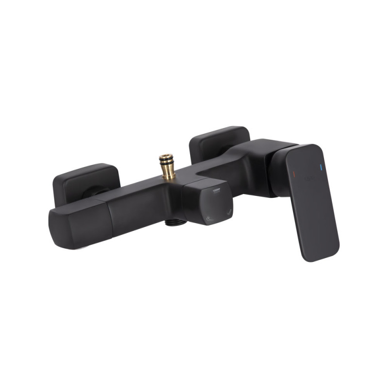 Qtap Душова система для кабіни Capricorn на три споживача (з виливом) 53103KNB Black Matt