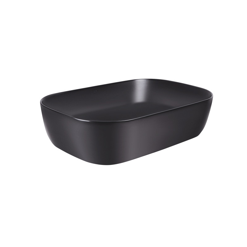 Qtap Раковина-чаша Robin 610х400х145 Matt black з донним клапаном QT132143PMBMB