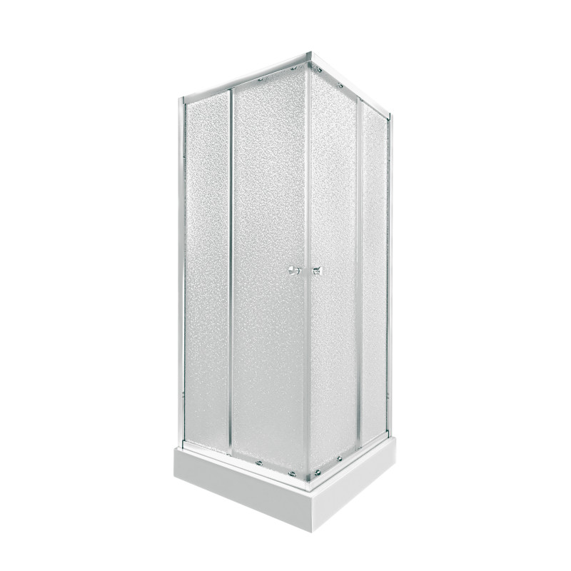 Qtap Набір душова кабіна Presto CRM1088SP5 Pear 1970x800x800 мм + піддон Tern 308812C 80x80x12 см з сифоном