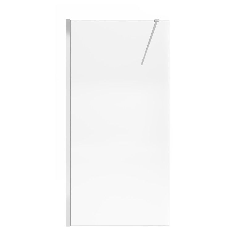 Qtap Душова перегородка Walk-In Standard CRM201.C8 100х190 см, скло Clear 8 мм, покриття CalcLess