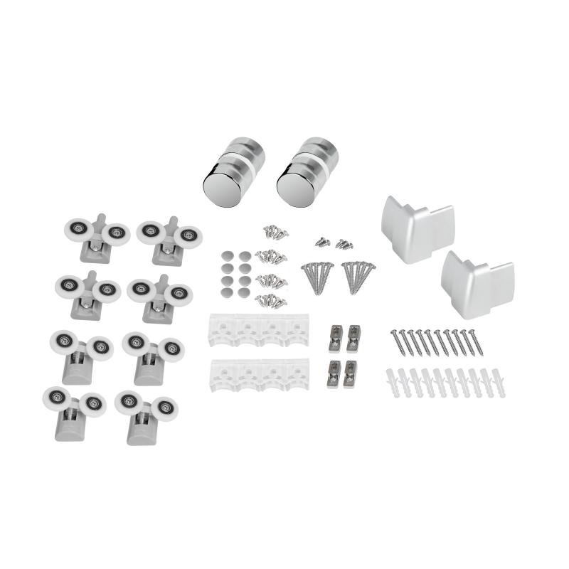 Lidz Набір душова кабіна Wawel SC90x90.SAT.LOW.GR, скло тоноване 4 мм + піддон Mazur