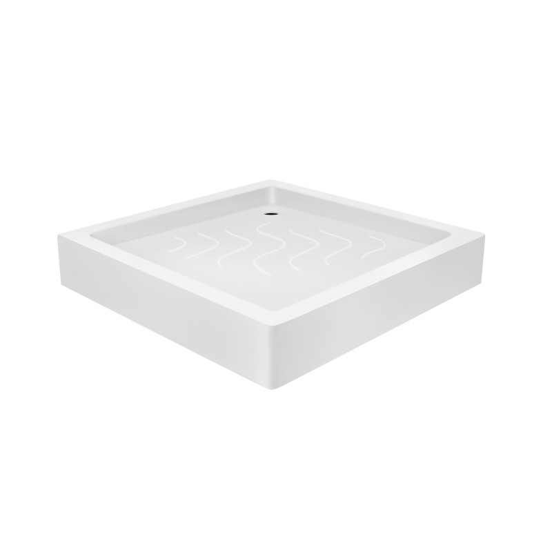 Lidz Набір душова кабіна Wawel SC80x80.SAT.LOW.GR, скло тоноване 4 мм + піддон Mazur