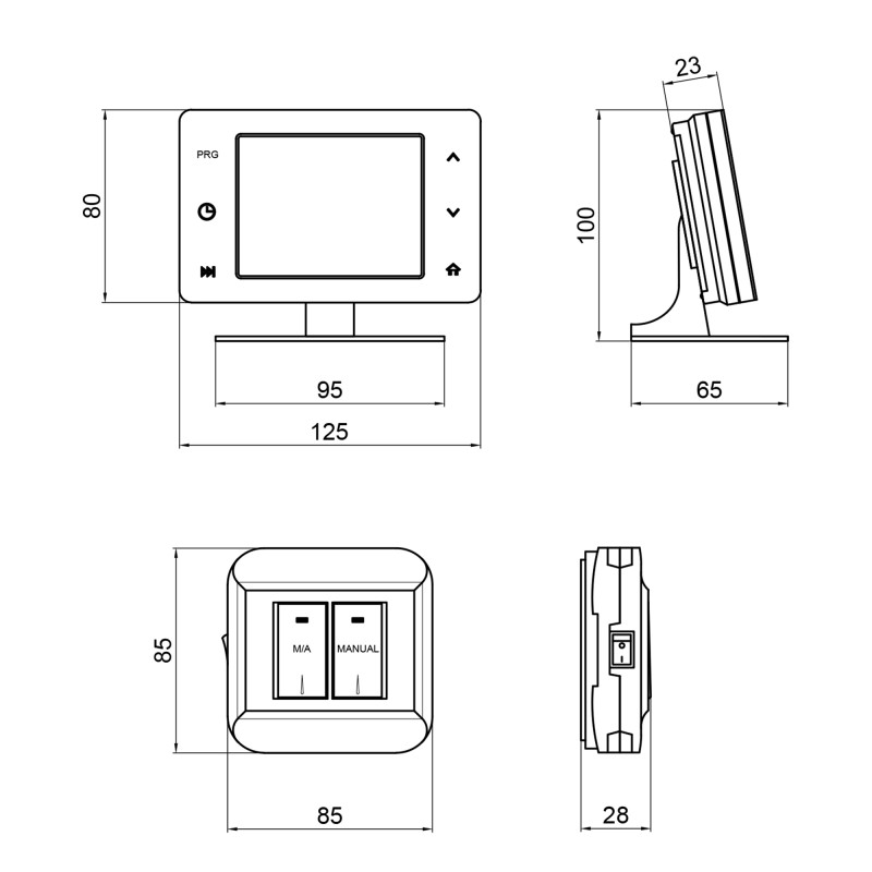 Thermo Alliance Тижневий програмований термостат ТА-2701RFWiFi радіокерований сенсорний з WiFi (TA2701WIFIRF)