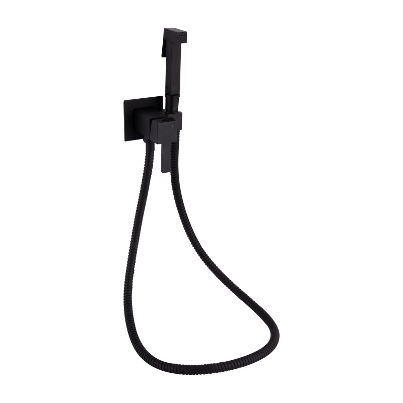 Qtap Набор для гігієнічного душу Inspai-Varius прямокутний QT259710842859NB Black Matt