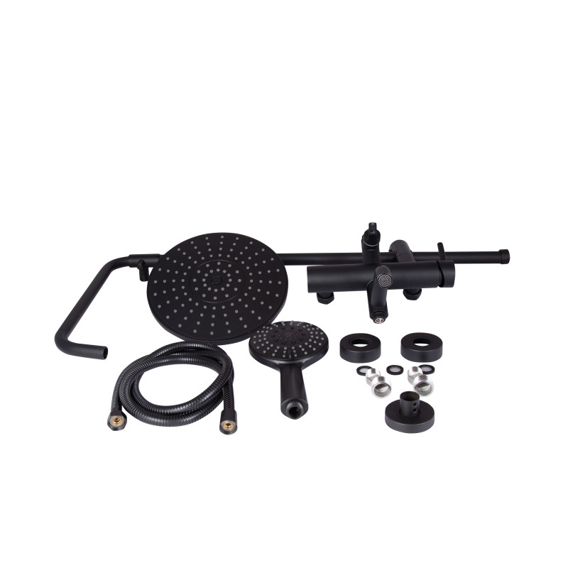 Lidz Душова система для кабіни Aria 1031 на три споживача (з виливом) (k35) LDARI1031BLA43370 Black