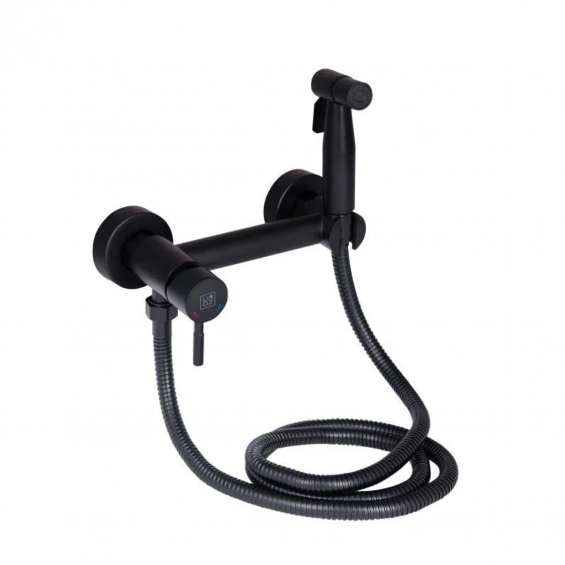 Lidz Набір для гігієнічного душу зі змішувачем Aria 110 округлий LDARI110BLA43394 Black